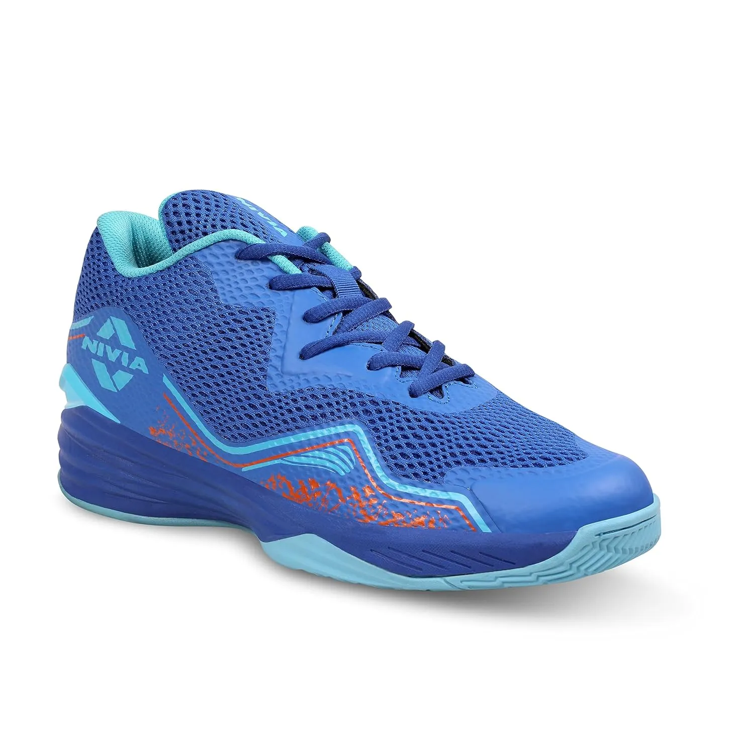 Nivia Warrior 2.0 Basketball Shoes with Soft Cushion EVA Inner Insole (Blue)