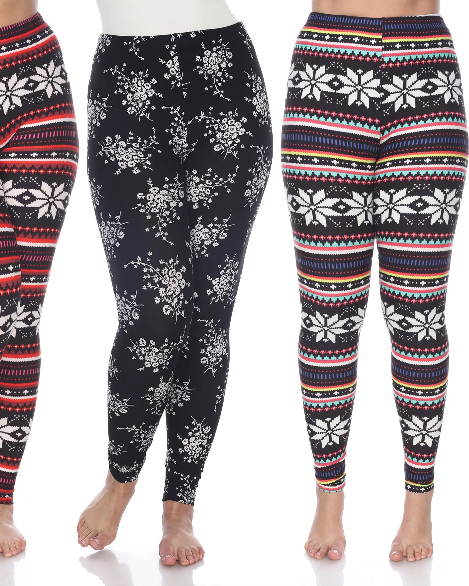 Pack of 3 Printed Leggings | PACK 173 - Purple