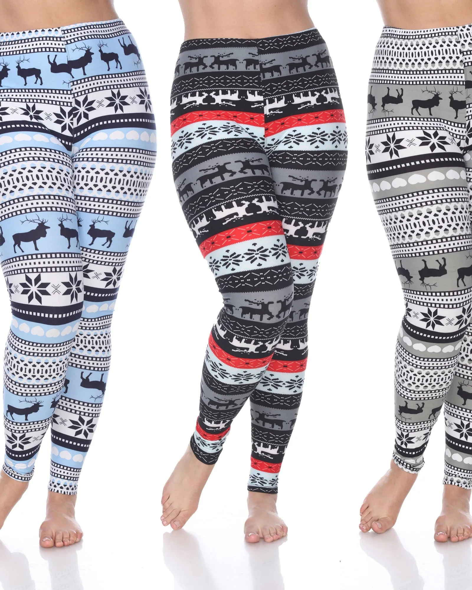 Pack of 3 Printed Leggings | PACK 181 - Charcoal