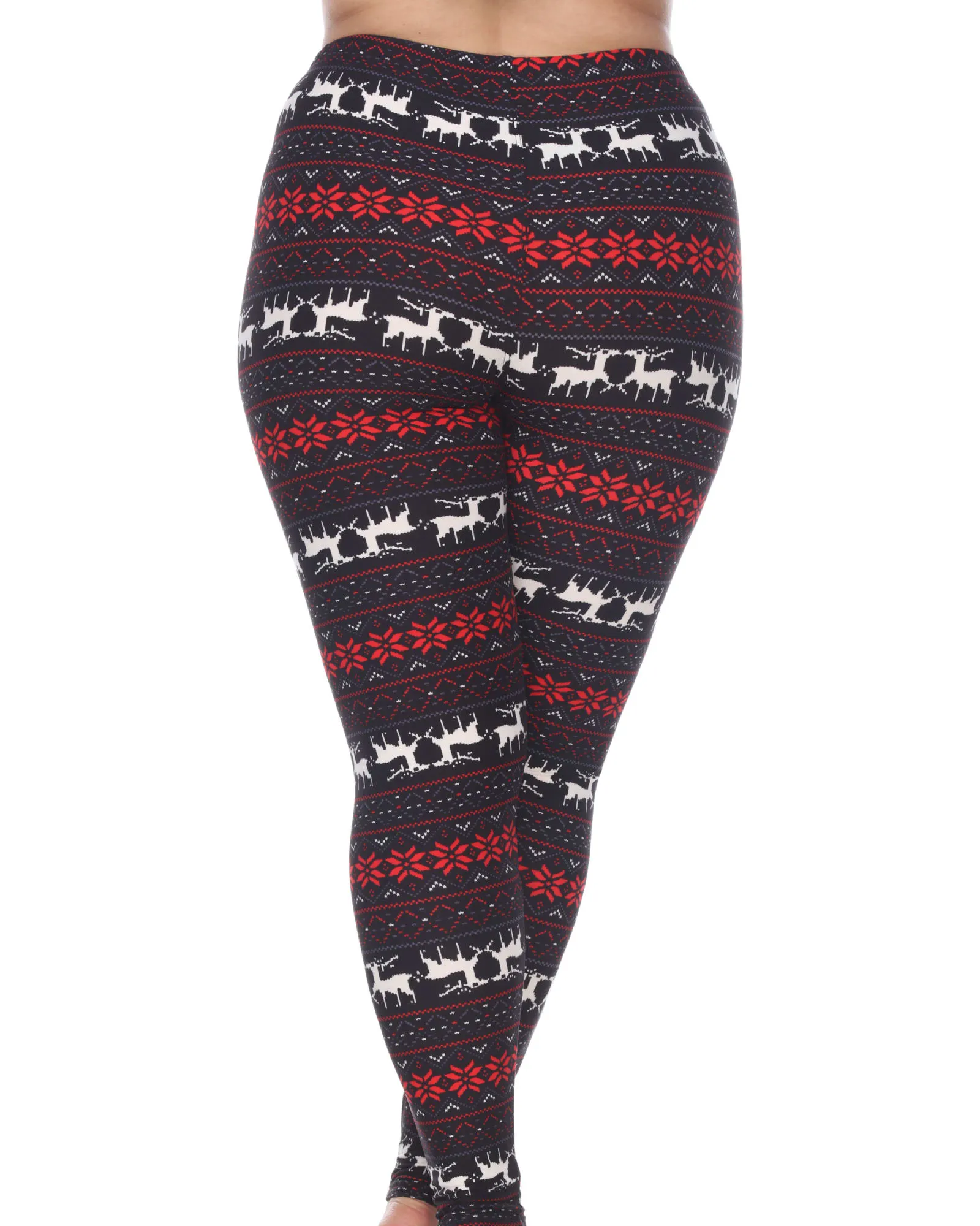 Printed Leggings | Black Red