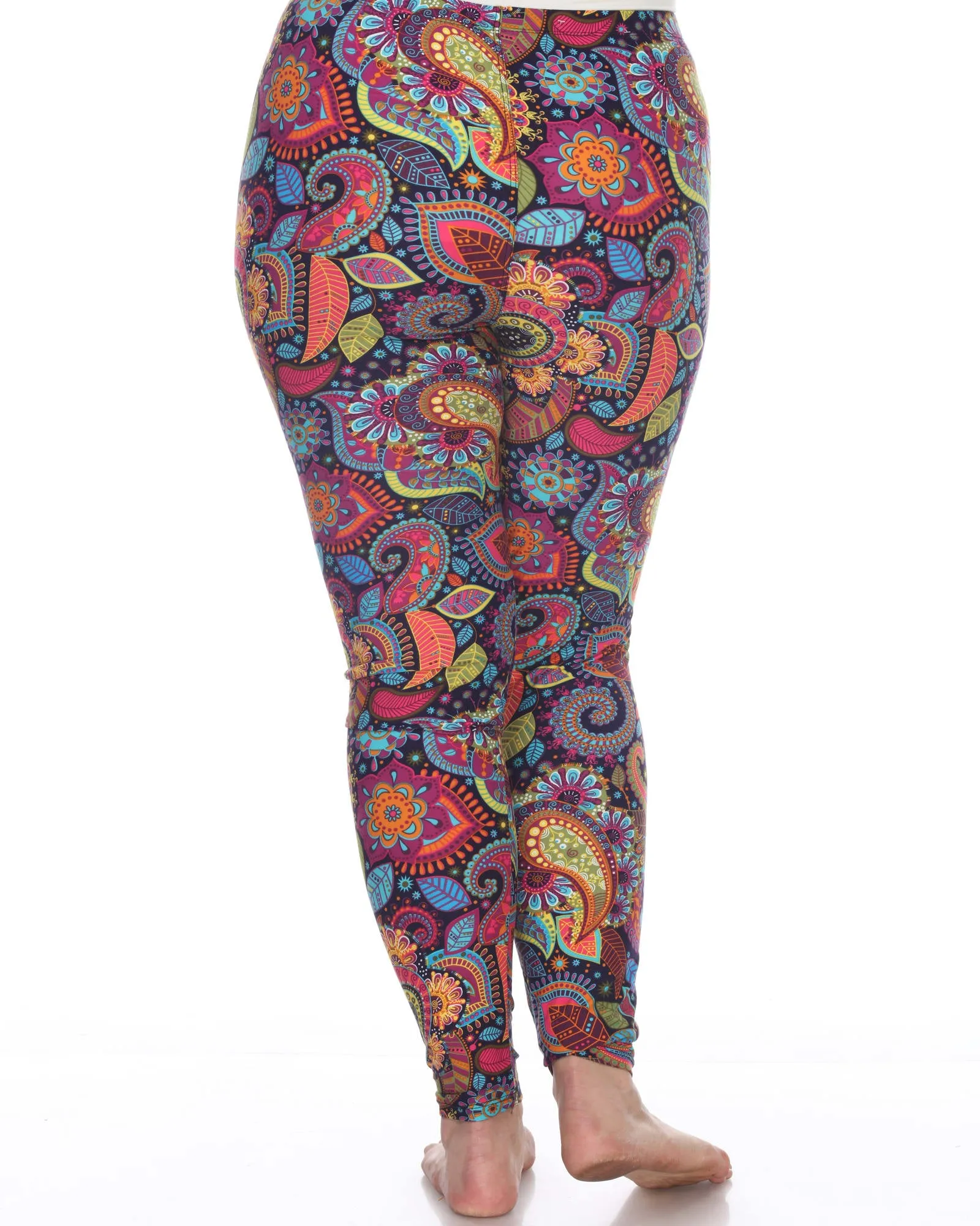 Printed Paisley Leggings | Multi Color Paisley
