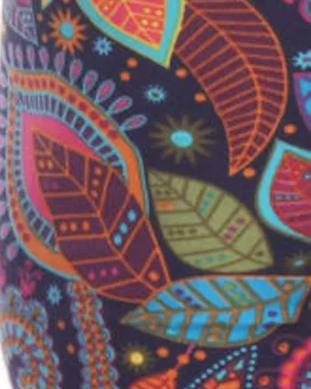 Printed Paisley Leggings | Multi Color Paisley