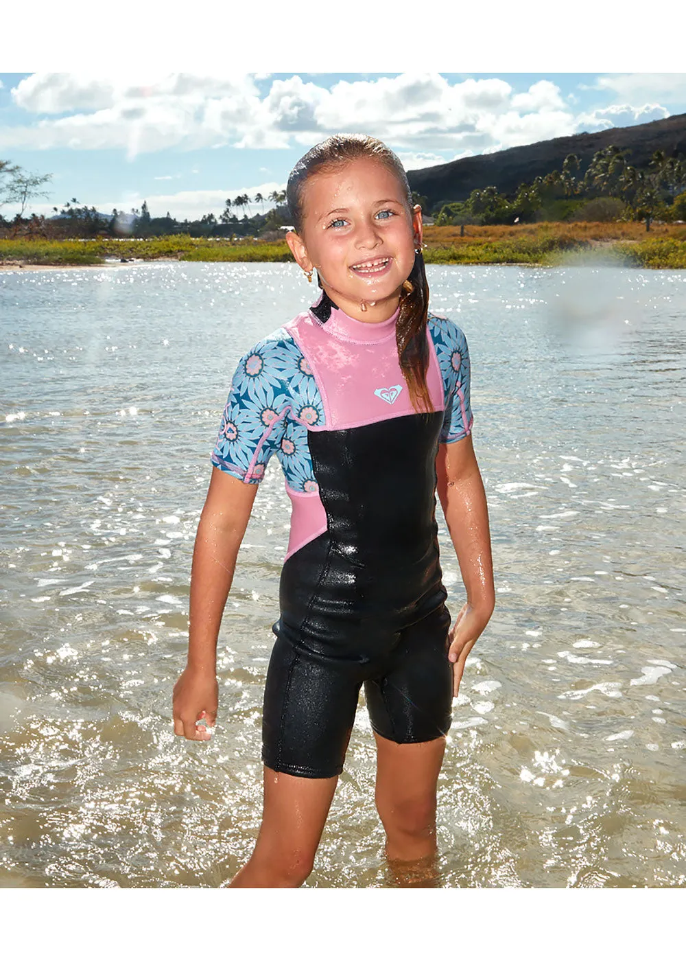 Roxy Toddler Girls Prologue 2mm BZ FL Spring Suit Wetsuit