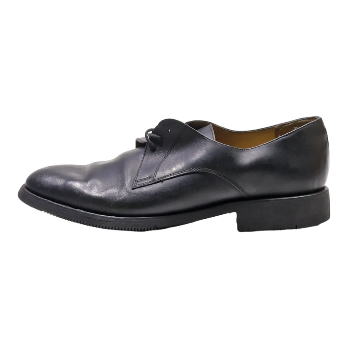 SCOTT Derby Shoes Black Leather Mens UK 9.5