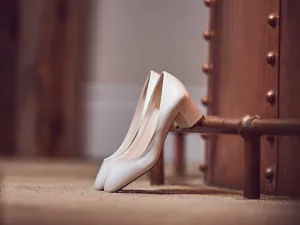 Serenity Ivory Satin Block Heels | Rainbow Club Shoes Serenity Ivory Satin Block Heels | Rainbow Club Shoes