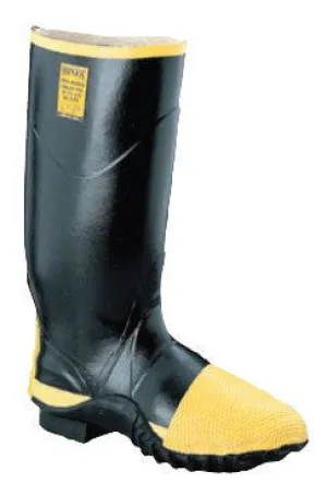 Servus By Honeywell Size 11 TurtleBack Black 16" Rubber Full Metatarsal Guard Boots With Trac Tread Outsole, Steel Toe And Removable Insole