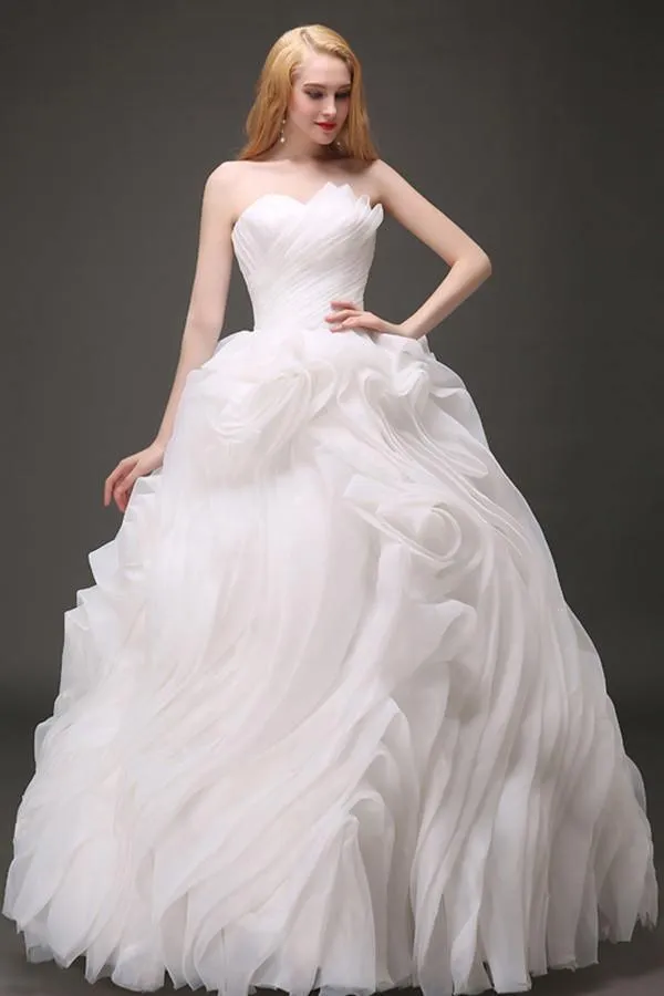 Sexy A-Line Stomacher Tiered Organza  Wedding Dress Court Train  TN0102