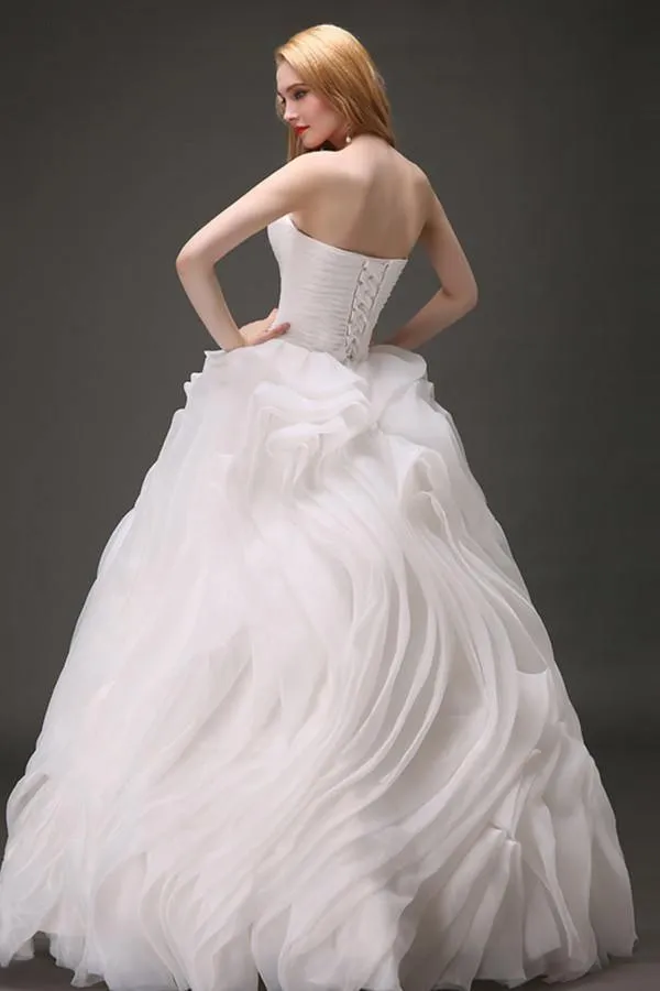 Sexy A-Line Stomacher Tiered Organza  Wedding Dress Court Train  TN0102