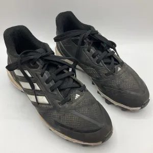 Size 4.5Y: Adidas Black Lace-up Baseball Cleats
