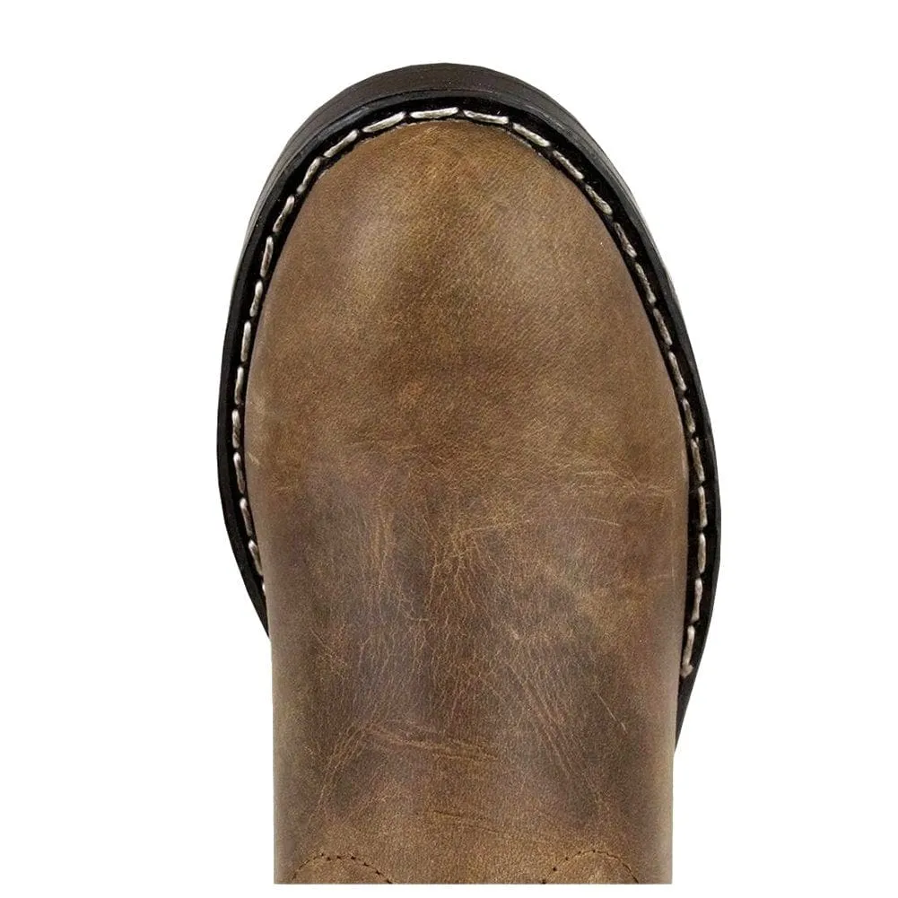 Smoky Mountain Kids Brown Soft Leather Roper Western Boots 3036C