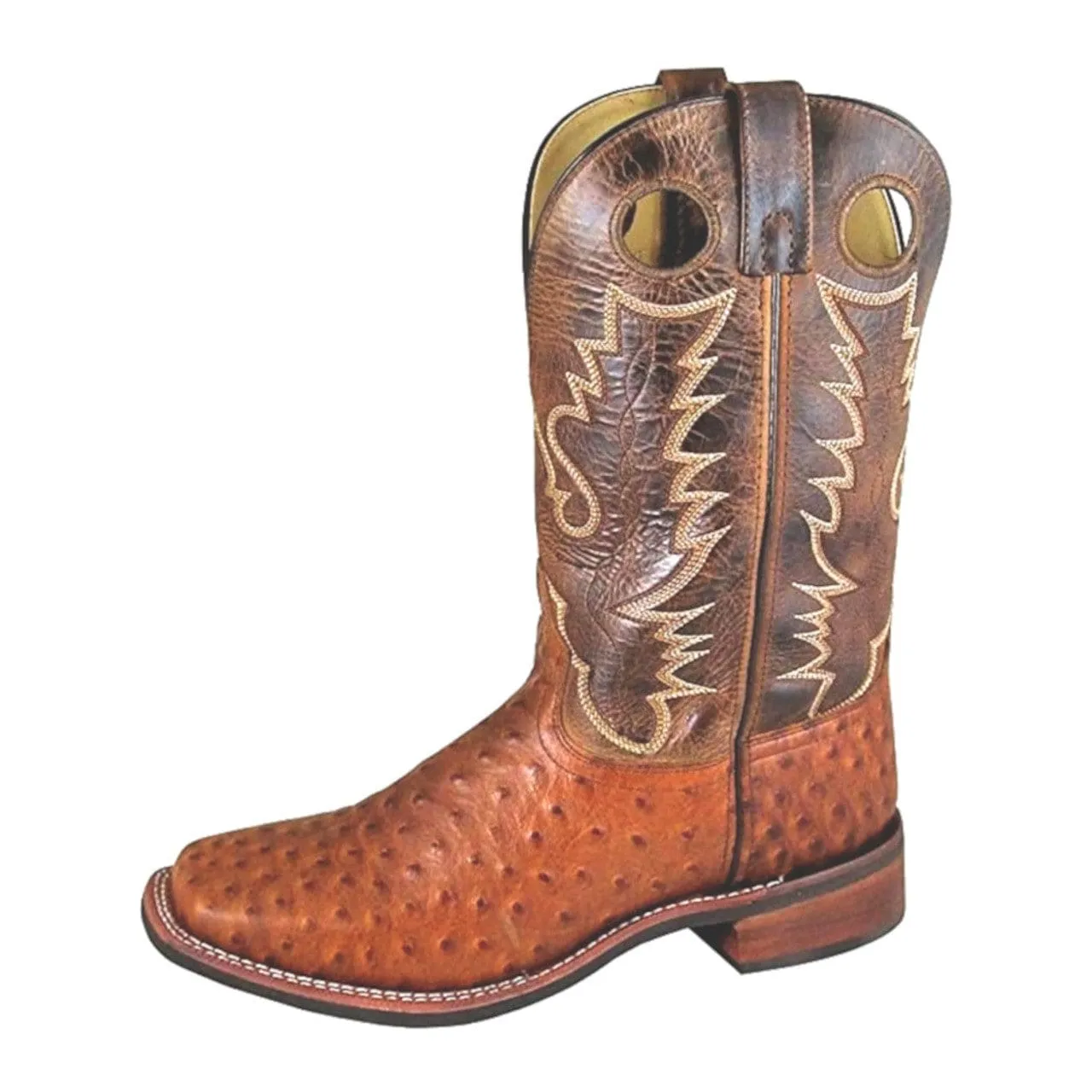 Smoky Mountain Men's Danville Cognac and Brown Crackle Western Boots 4048
