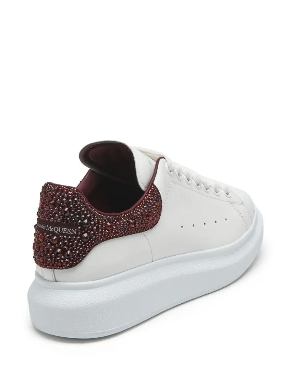 Sneakers Alexander McQueen Oversized Rhinestone alb/visiniu