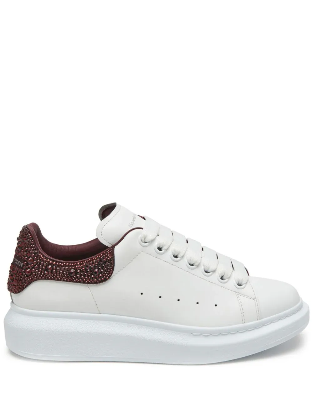 Sneakers Alexander McQueen Oversized Rhinestone alb/visiniu