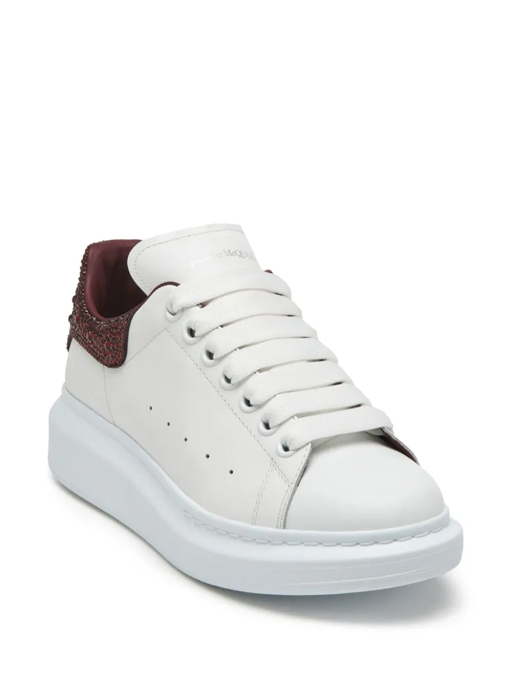 Sneakers Alexander McQueen Oversized Rhinestone alb/visiniu