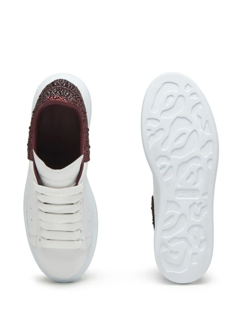 Sneakers Alexander McQueen Oversized Rhinestone alb/visiniu