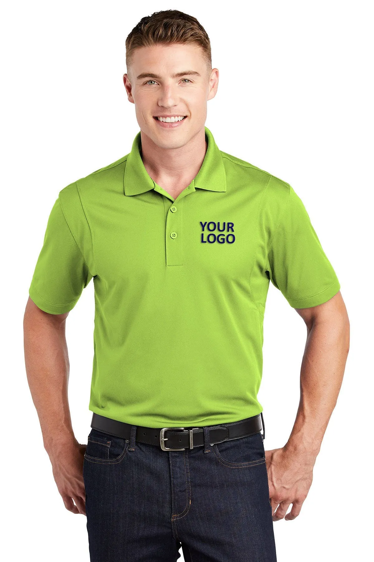 Sport-Tek Micropique Customized Sport-Wick Polos, Lime Shock