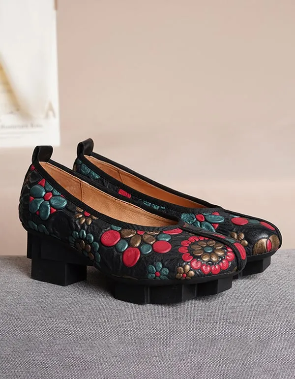 Spring Ethnic Style Retro Printed Shoes