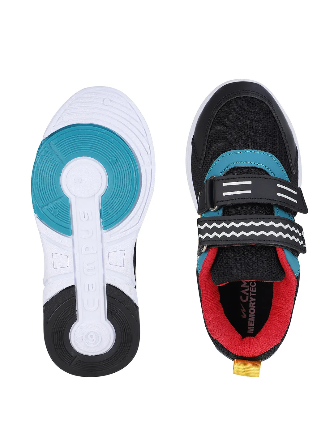 SRM-15V Black Kid's Sports Shoes
