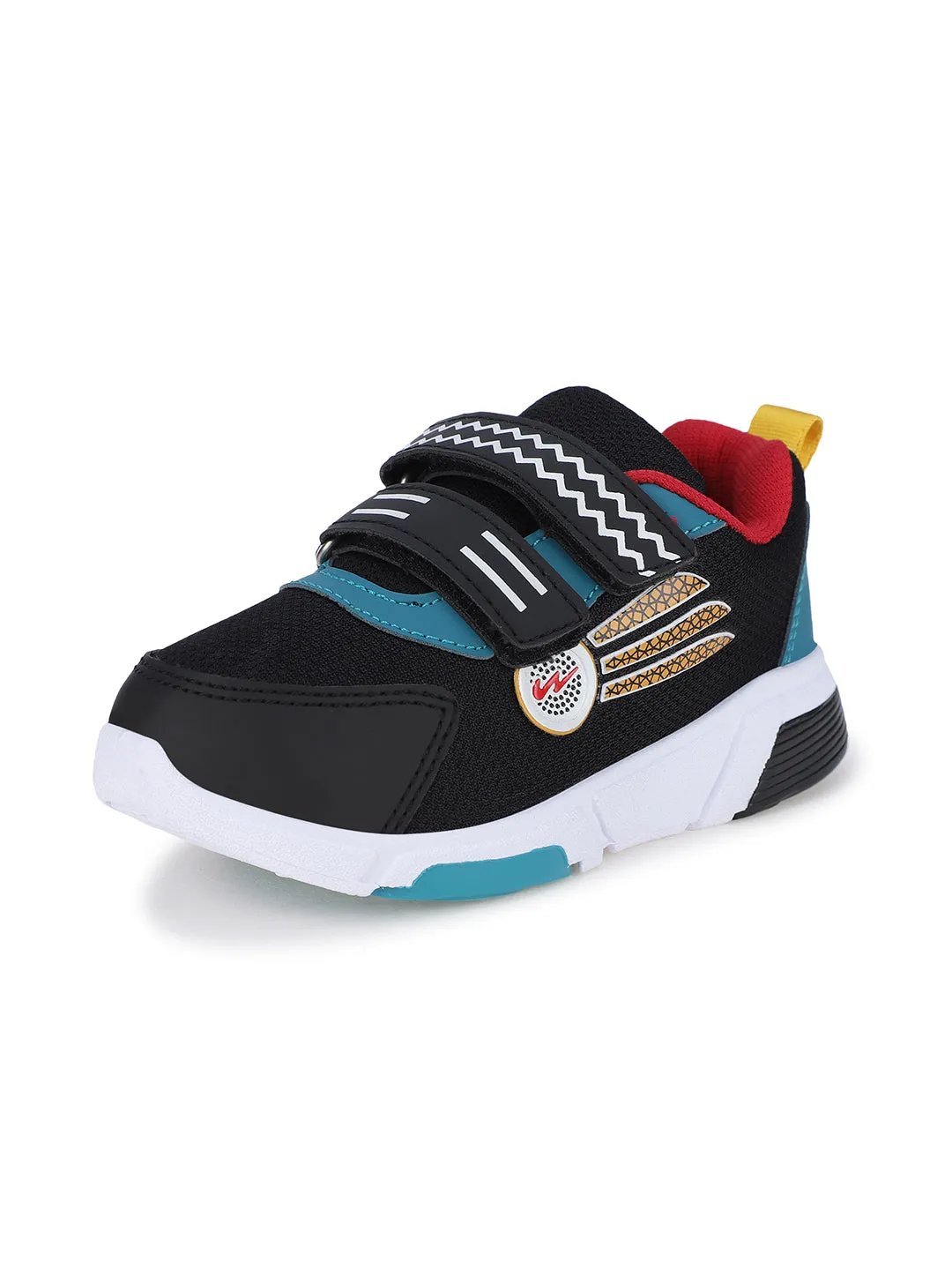 SRM-15V Black Kid's Sports Shoes