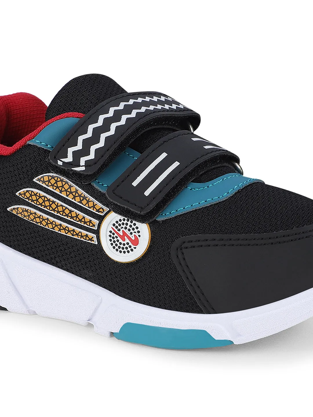 SRM-15V Black Kid's Sports Shoes