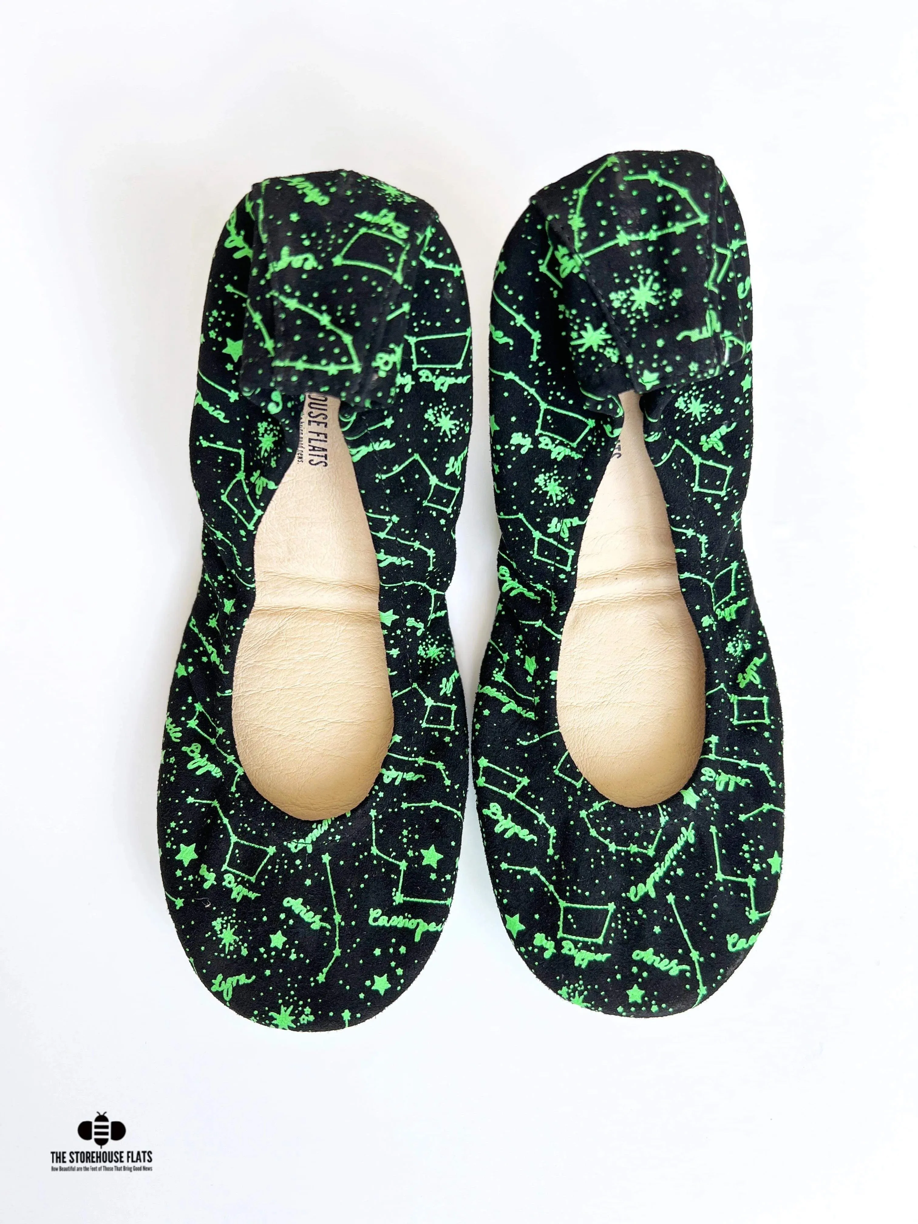 Star Gazer Printed Suede - green