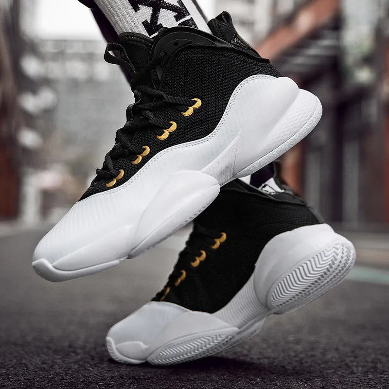 Summer Breathable Basketball Shoes High Top Cushioning Basketball