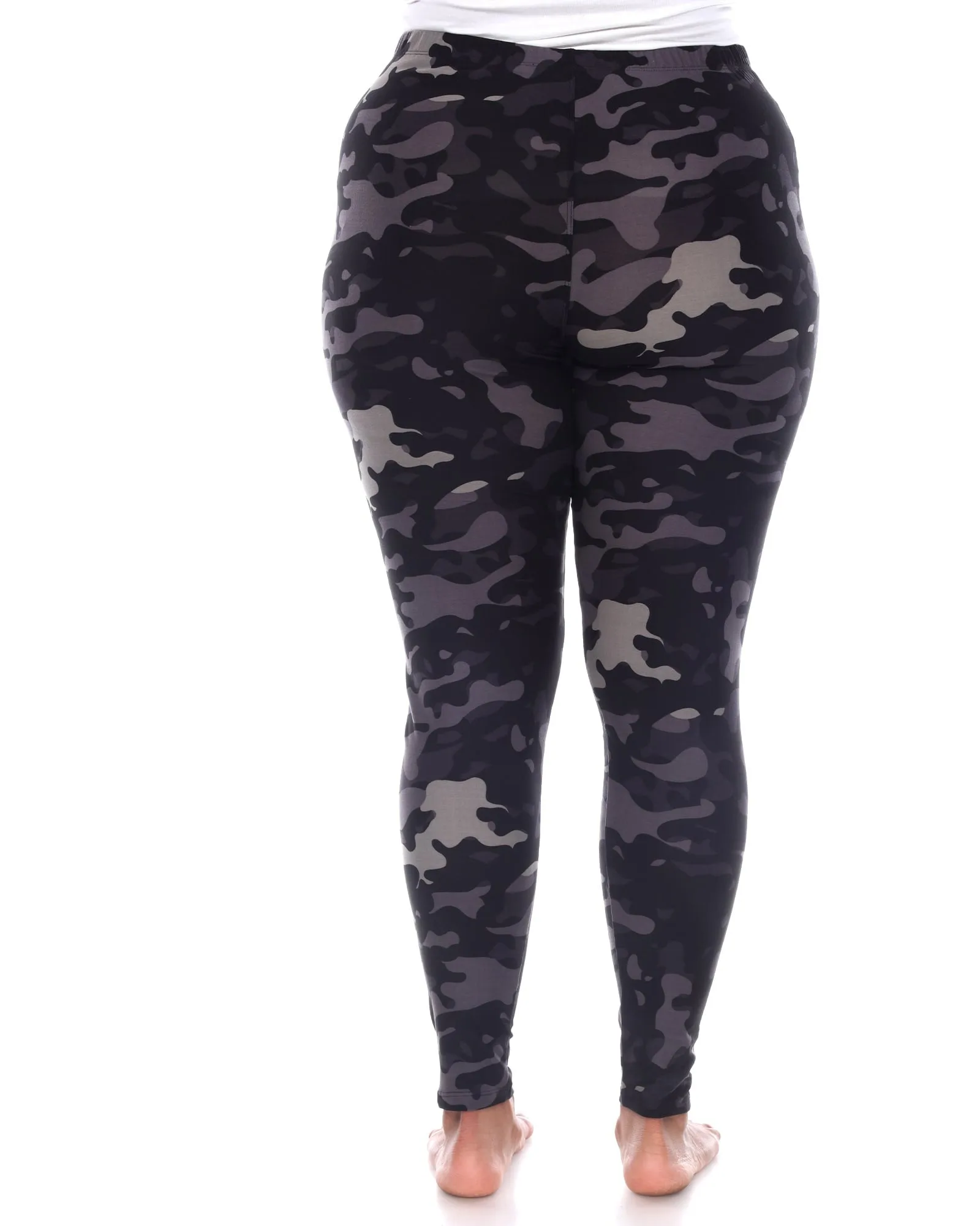 Super Soft Camo Printed Leggings | Black Army