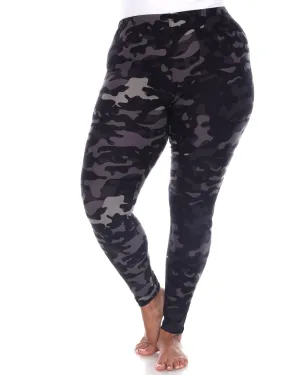 Super Soft Camo Printed Leggings | Black Army