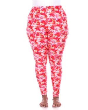 Super Soft Heart Printed Leggings | Red Heart