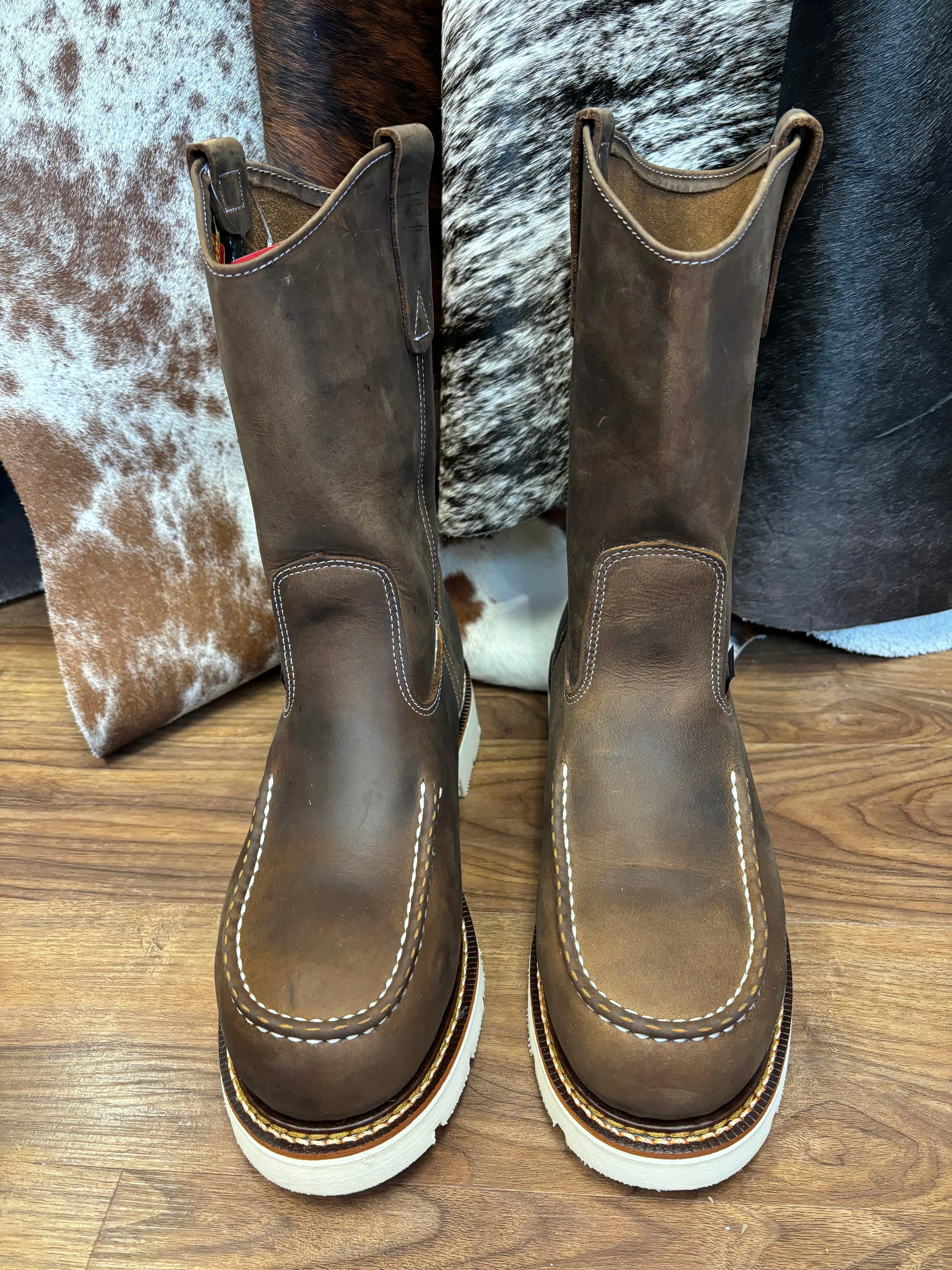 Thorogood Men's Wellington Trail Crazyhorse 11" Steel Toe Moc Work Boot 804-3311