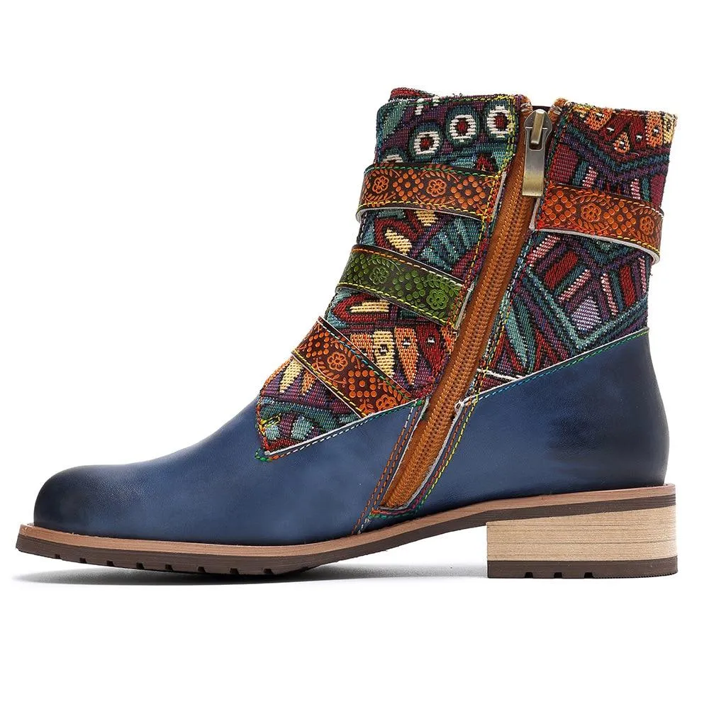 Topaz Boho Hippie Ankle Boots