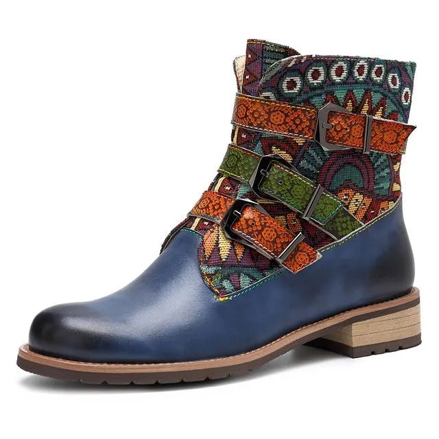 Topaz Boho Hippie Ankle Boots