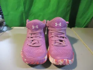 Used Under Armour Jet '21 Youth Basketball Shoes Purple size 5
