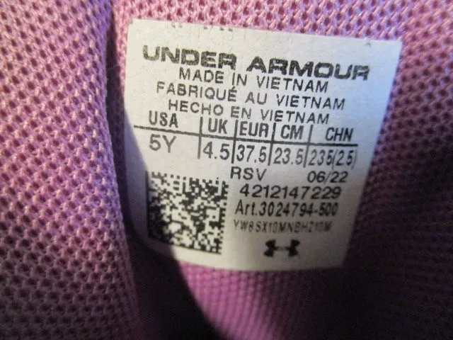 Used Under Armour Jet '21 Youth Basketball Shoes Purple size 5
