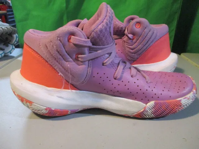 Used Under Armour Jet '21 Youth Basketball Shoes Purple size 5