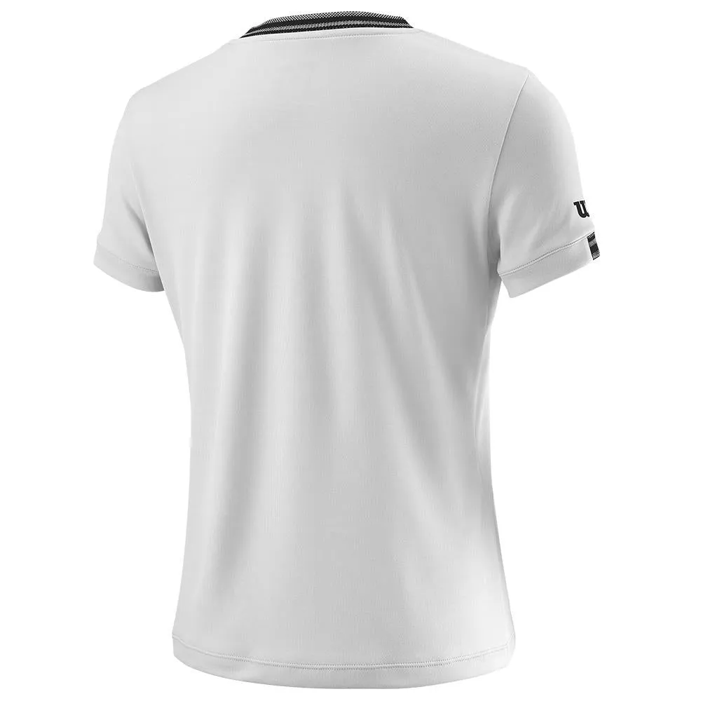 Wilson Girls Team V Neck - White