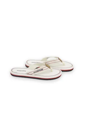 Women's Brand Logo Printed Slippers,White